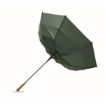 Automatischer windfester Pongee-Regenschirm mit geradem Griff, Ø 137 farbe grün achte Ansicht