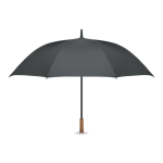 Automatischer windfester Pongee-Regenschirm mit geradem Griff, Ø 137 farbe dunkelgrau