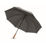 Automatischer windfester Pongee-Regenschirm mit geradem Griff, Ø 137 farbe dunkelgrau dritte Ansicht