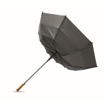 Automatischer windfester Pongee-Regenschirm mit geradem Griff, Ø 137 farbe dunkelgrau achte Ansicht