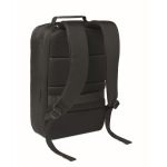 Laptoprucksack mit PU-Details und Trolley-Schlaufe für 15 Zoll farbe schwarz zweite Ansicht