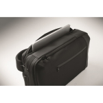 Laptoprucksack mit PU-Details und Trolley-Schlaufe für 15 Zoll farbe schwarz fünftes Detailbild