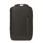 Laptoprucksack mit PU-Details und Trolley-Schlaufe für 15 Zoll farbe schwarz achte Ansicht