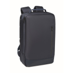 Laptoprucksack mit PU-Details und Trolley-Schlaufe für 15 Zoll farbe blau