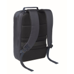 Laptoprucksack mit PU-Details und Trolley-Schlaufe für 15 Zoll farbe blau zweite Ansicht