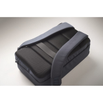 Laptoprucksack mit PU-Details und Trolley-Schlaufe für 15 Zoll farbe blau viertes Detailbild