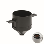 Wiederverwendbarer Kaffeefilter aus Edelstahl mit Etui farbe schwarz