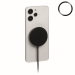 Magnetisches kabelloses Ladegerät mit festem 1 m USB-C-Kabel und 25 W farbe schwarz