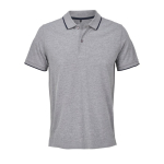 Unisex-Baumwollpolo mit Kontraststreifen 200 g/m² SOL'S PALERMO farbe grau siebte Ansicht