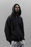 Unisex-Baumwollkapuzenjacke mit Reißverschluss 450 g/m² SOL'S LEGACY farbe schwarz zweite Ansicht