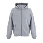 Unisex-Baumwollkapuzenjacke mit Reißverschluss 450 g/m² SOL'S LEGACY farbe hellgrau