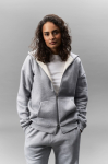 Unisex-Baumwollkapuzenjacke mit Reißverschluss 450 g/m² SOL'S LEGACY farbe hellgrau zweite Ansicht