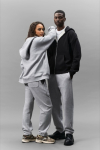 Unisex-Baumwollkapuzenjacke mit Reißverschluss 450 g/m² SOL'S LEGACY farbe hellgrau dritte Ansicht