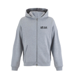 Unisex-Baumwollkapuzenjacke mit Reißverschluss 450 g/m² SOL'S LEGACY farbe hellgrau Ansicht mit Druckbereich
