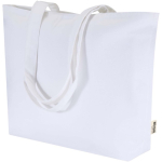 Baumwolltasche mit Reißverschluss und langen Henkeln, 320 g/m² farbe weiß zweite Ansicht