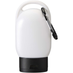Sonnencreme LSF 30 mit Karabiner und Vanilleduft, 30 ml farbe schwarz dritte Vorderansicht