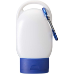 Sonnencreme LSF 30 mit Karabiner und Vanilleduft, 30 ml farbe blau dritte Vorderansicht