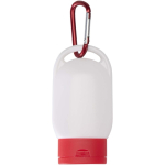 Sonnencreme LSF 30 mit Karabiner und Vanilleduft, 30 ml farbe rot zweite Vorderansicht