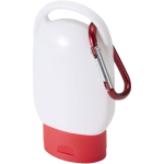 Sonnencreme LSF 30 mit Karabiner und Vanilleduft, 30 ml farbe rot