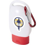 Sonnencreme LSF 30 mit Karabiner und Vanilleduft, 30 ml farbe rot