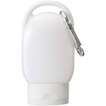 Sonnencreme LSF 30 mit Karabiner und Vanilleduft, 30 ml farbe weiß dritte Vorderansicht
