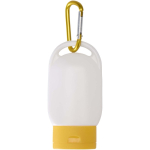 Sonnencreme LSF 30 mit Karabiner und Vanilleduft, 30 ml farbe gelb zweite Vorderansicht