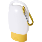 Sonnencreme LSF 30 mit Karabiner und Vanilleduft, 30 ml farbe gelb