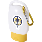 Sonnencreme LSF 30 mit Karabiner und Vanilleduft, 30 ml farbe gelb