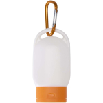 Sonnencreme LSF 30 mit Karabiner und Vanilleduft, 30 ml farbe orange zweite Vorderansicht