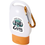 Sonnencreme LSF 30 mit Karabiner und Vanilleduft, 30 ml farbe orange