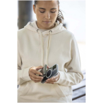Magnetische Powerbank mit kabelloser Ladefunktion, 5.000 mAh farbe glänzendes silber Lifestyle-Bild 2