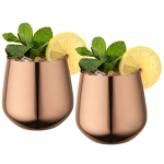 Set mit zwei Edelstahlbechern mit Roségold-Finish, 540 ml farbe rosa zweite Ansicht