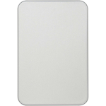 Magnetische Powerbank aus recyceltem Aluminium, 10.000 mAh farbe silber zweite Vorderansicht