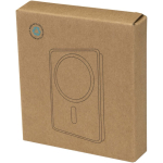 Magnetische Powerbank aus recyceltem Aluminium, 10.000 mAh farbe silber zweite Ansicht mit Box