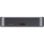 Magnetische Powerbank aus recyceltem Aluminium, 10.000 mAh farbe glänzendes silber Detailansicht 1