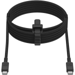 Xtorm USB-C-Ladekabel aus geflochtenem Nylon mit Power Delivery bis 100 W farbe schwarz dritte Vorderansicht