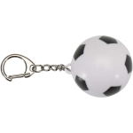 Lippenbalsam mit Schlüsselanhänger in Fußballform, LSF 15, Vanille farbe schwarz dritte Vorderansicht