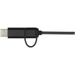 Magnetisches 5-in-1-Ladekabel, 100 cm, mit Schnellladefunktion bis 65 W farbe schwarz zweite Vorderansicht