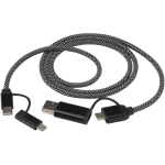 Magnetisches 5-in-1-Ladekabel, 100 cm, mit Schnellladefunktion bis 65 W farbe schwarz dritte Ansicht