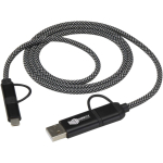 Magnetisches 5-in-1-Ladekabel, 100 cm, mit Schnellladefunktion bis 65 W farbe schwarz Druckansicht des Logos 2