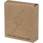 Ausziehbares Ladekabel mit mehreren Anschlüssen und Schnellladefunktion bis 100 W farbe silber zweite Ansicht mit Box