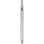 4-in-1-Kugelschreiber aus Edelstahl mit Druckbleistift und drei Tintenfarben farbe silber