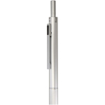 4-in-1-Kugelschreiber aus Edelstahl mit Druckbleistift und drei Tintenfarben farbe silber Detailansicht 1