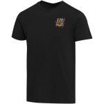 Unisex-T-Shirt mit Rundhalsausschnitt aus Bio-Baumwolle und Elasthan, 200 g/m², Elevate farbe schwarz Ansicht mit Siebdruck