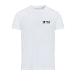 Unisex-T-Shirt mit Rundhalsausschnitt aus Bio-Baumwolle und Elasthan, 200 g/m², Elevate Ansicht mit Druckbereich