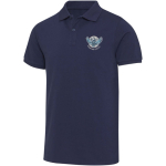 Unisex-Kurzarm-Poloshirt aus Baumwollmischgewebe, 220 g/m², Elevate farbe marineblau Ansicht mit Siebdruck