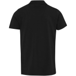 Unisex-Kurzarm-Poloshirt aus zertifizierter Bio-Baumwolle, 180 g/m², Elevate farbe schwarz zweite Rückansicht