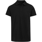 Unisex-Kurzarm-Poloshirt aus zertifizierter Bio-Baumwolle, 180 g/m², Elevate farbe schwarz zweite Vorderansicht