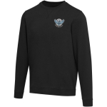 Unisex-Sweatshirt mit Rundhalsausschnitt und angerauter Innenseite, 280 g/m², Elevate farbe schwarz Ansicht mit Siebdruck