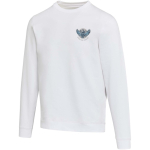 Unisex-Sweatshirt mit Rundhalsausschnitt und angerauter Innenseite, 280 g/m², Elevate farbe weiß Ansicht mit Siebdruck